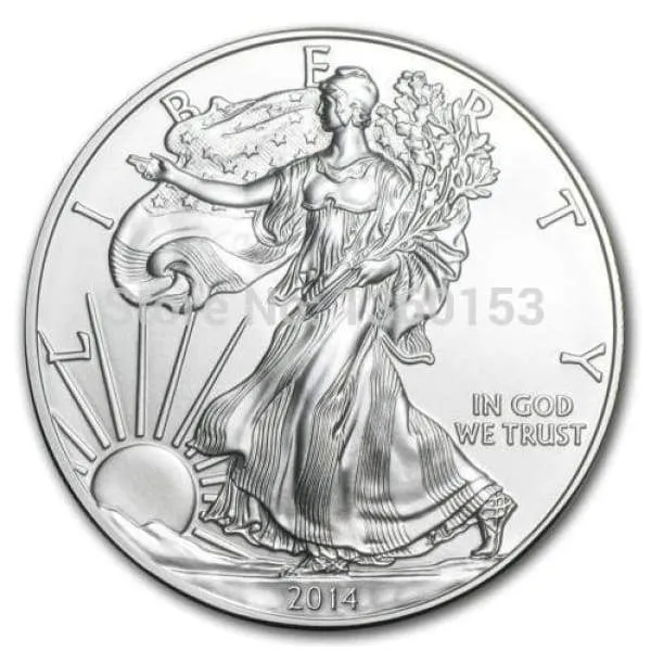 2014 American liberty Eagle Silver Dollar coin in air-tite capsule,DHL free shipping 100pcs/lot replica