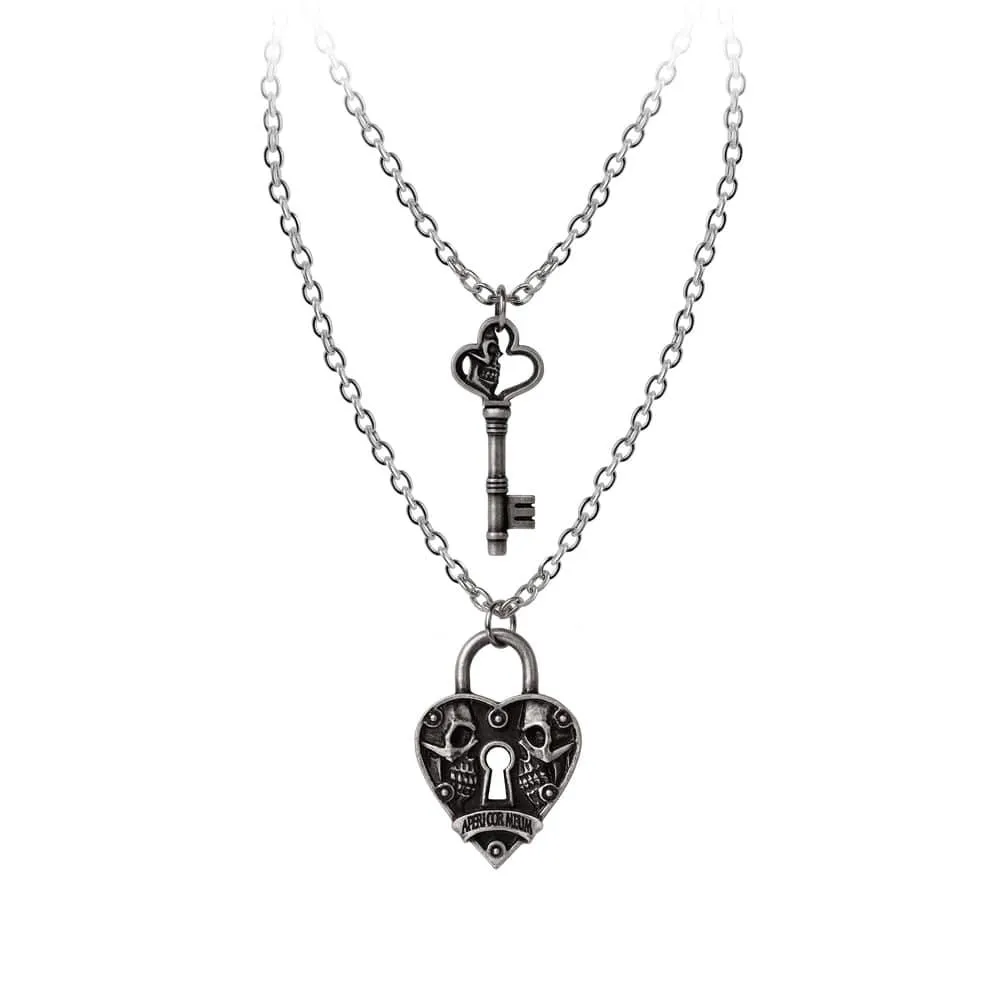 Alchemy Gothic Key To Eternity Couples Pendants