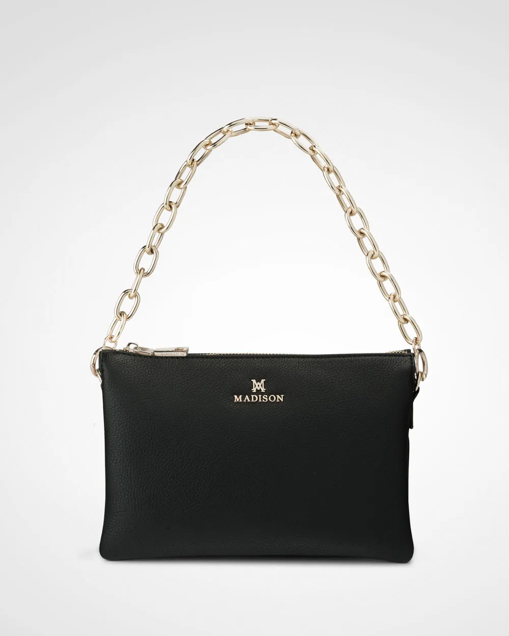 Avery 3 Compartment Crossbody Bag   Mid Length Chain Strap