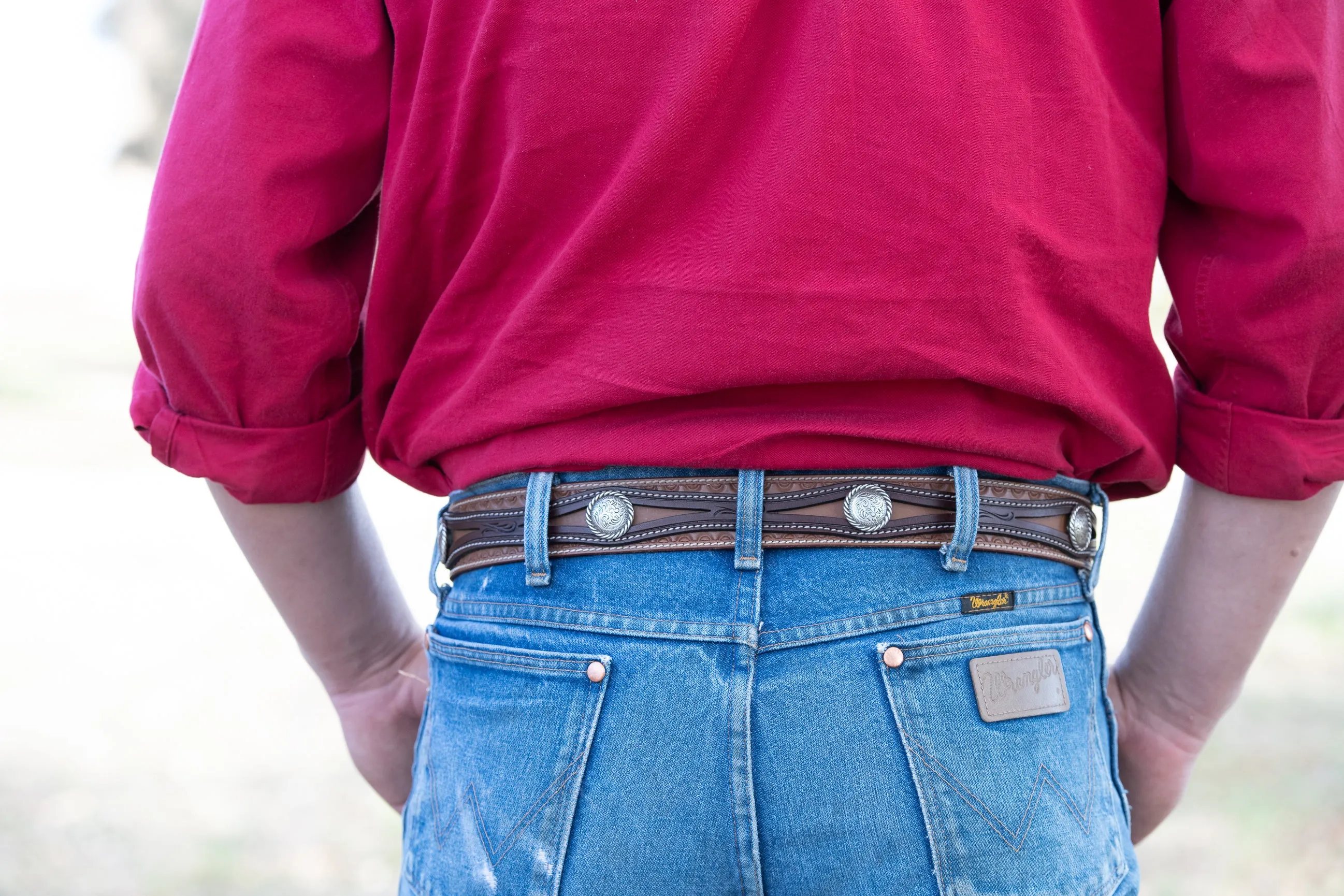 Barton Hand Carved Leather Belt
