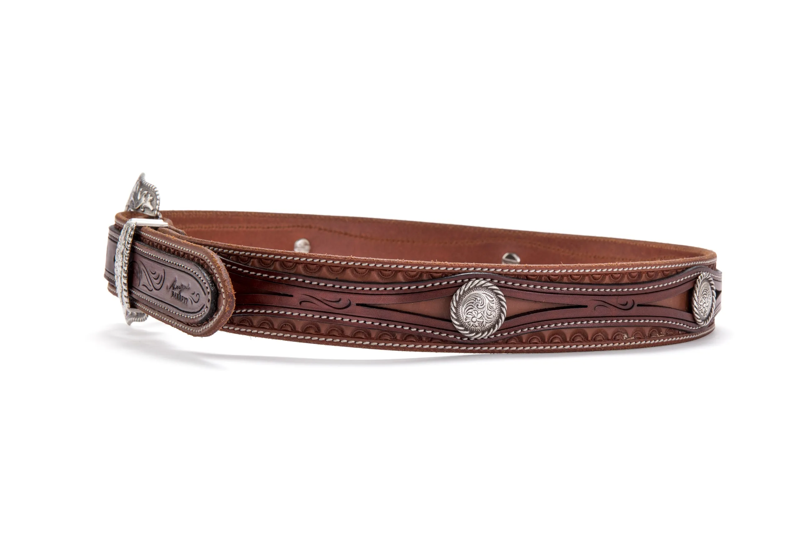 Barton Hand Carved Leather Belt
