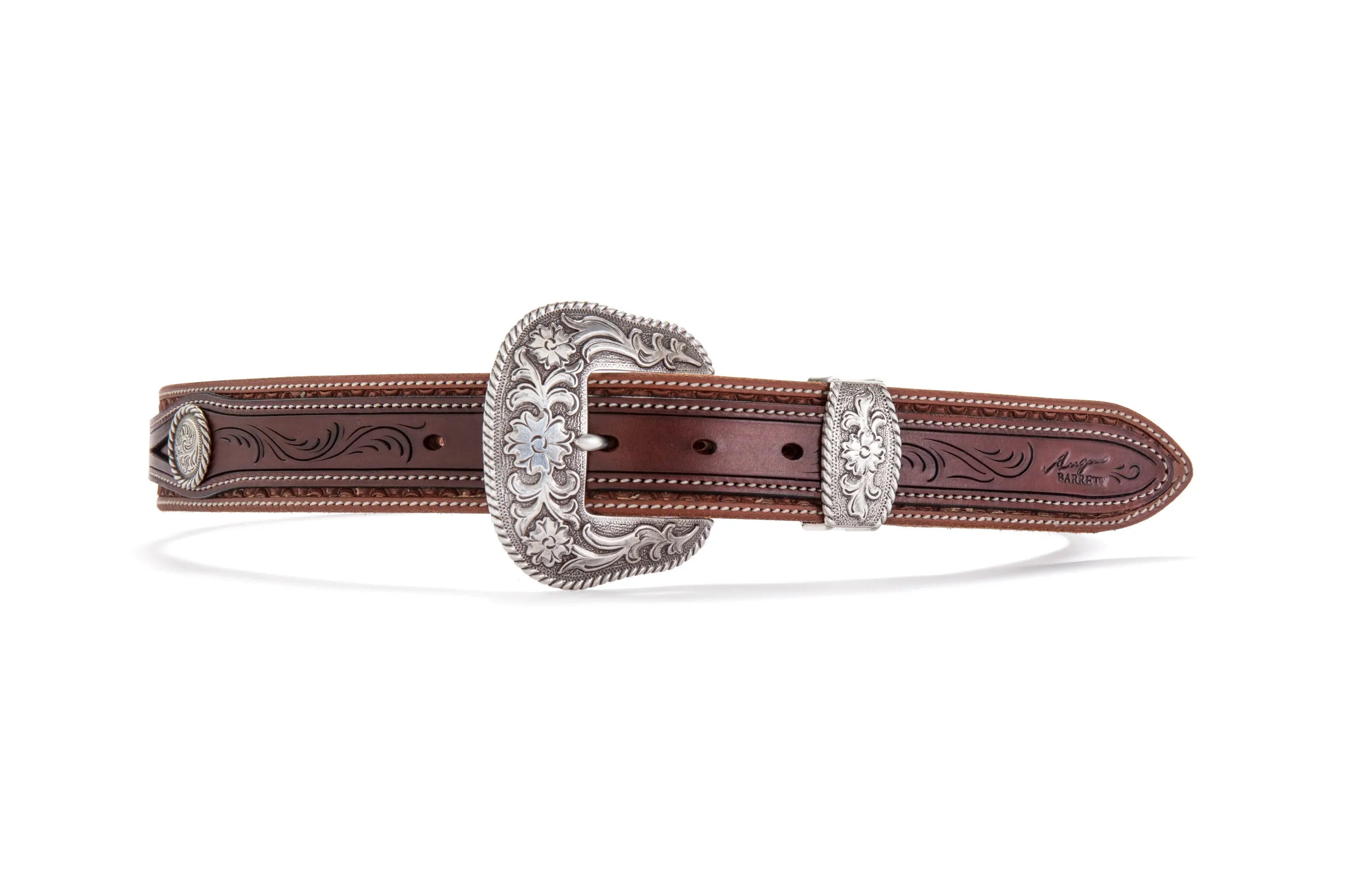 Barton Hand Carved Leather Belt