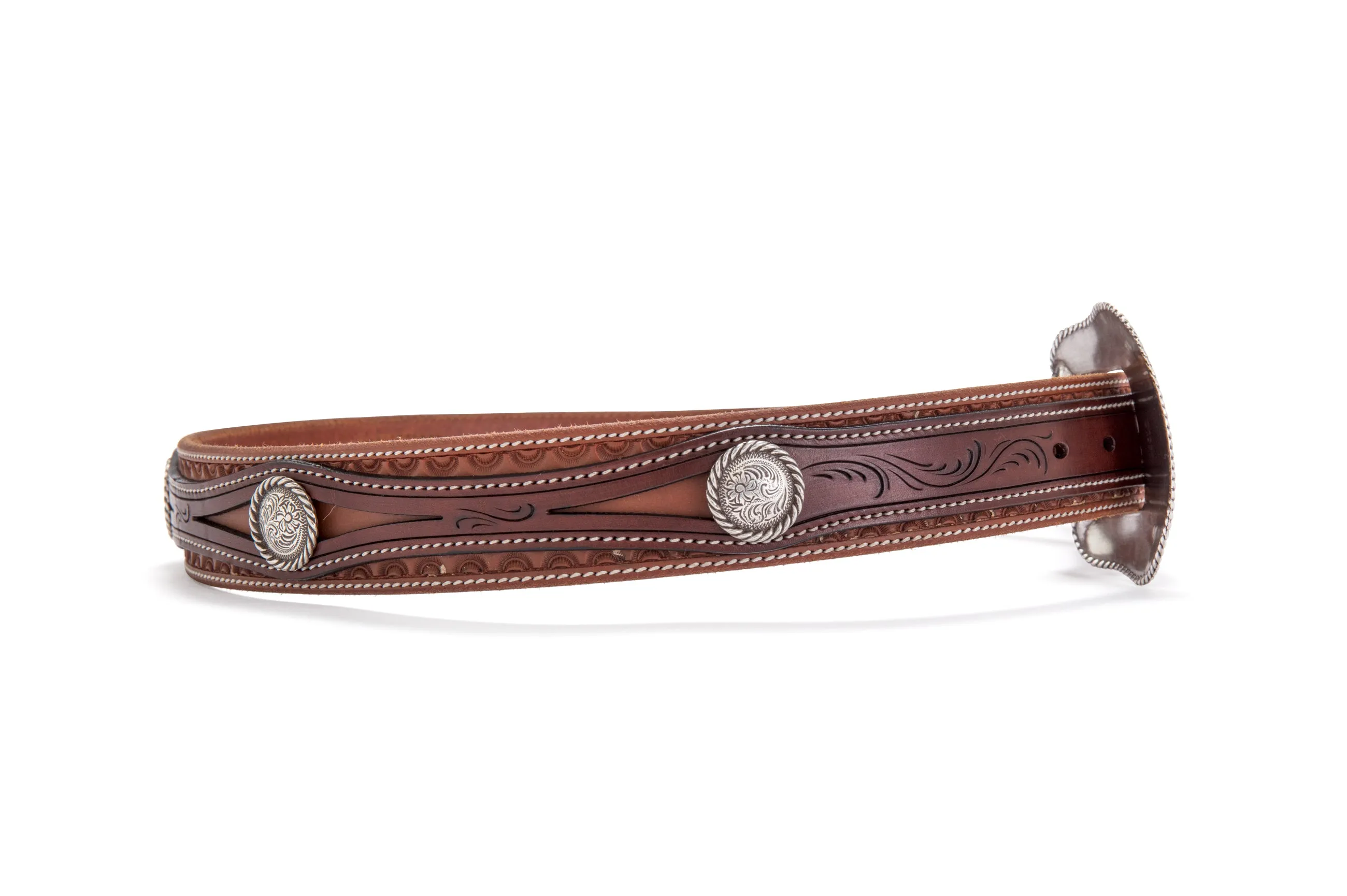 Barton Hand Carved Leather Belt
