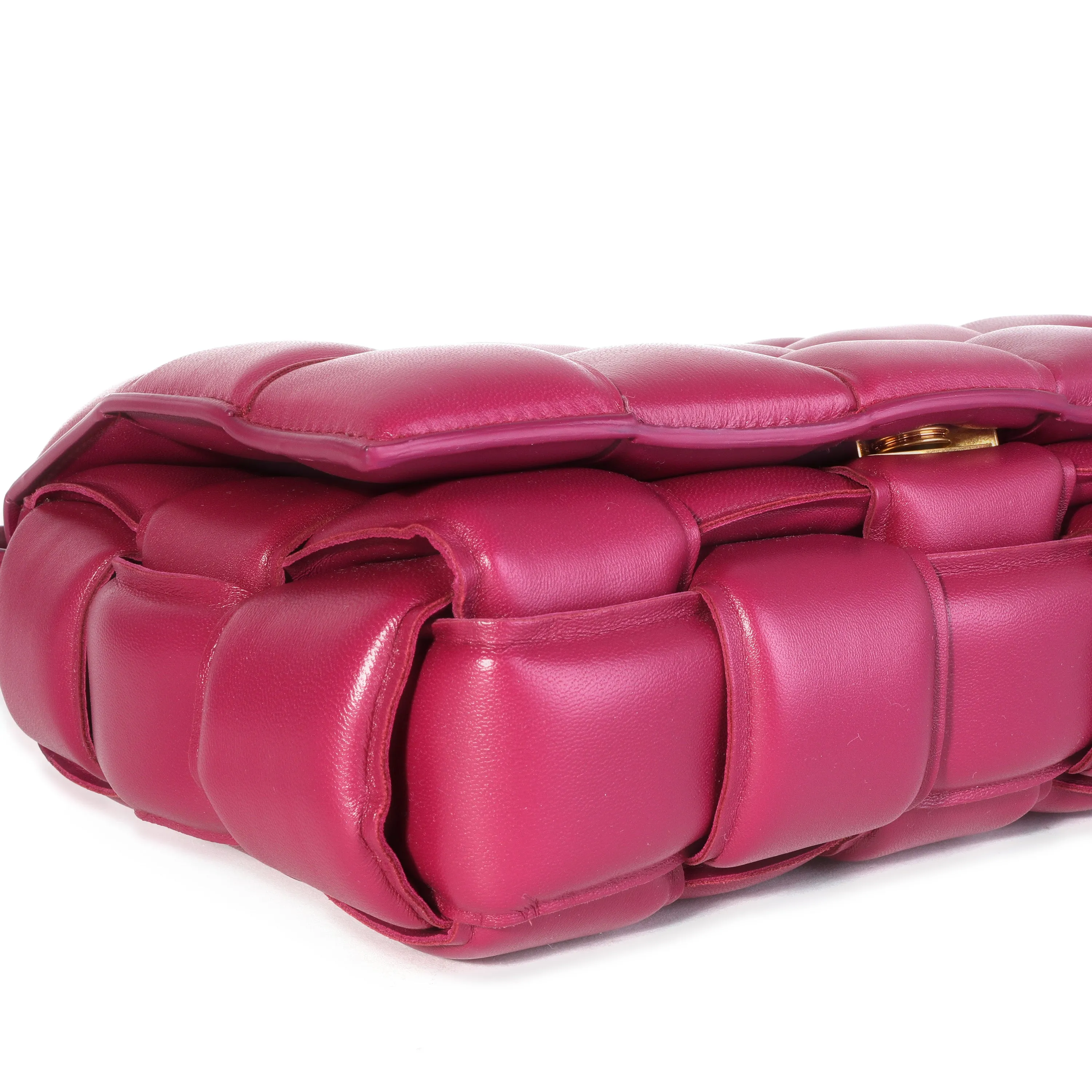 Bottega Veneta Cinnabar Maxi Intrecciato Lambskin Padded Cassette Bag