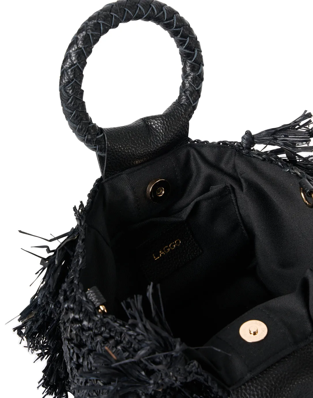 Capri Straw Bag - Black