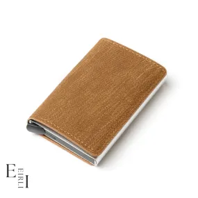 Card Holder & Wallet, Made Of Alloy, Brown