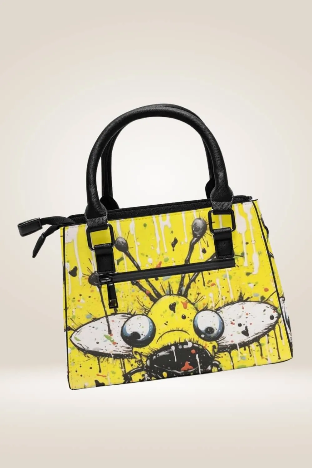 Cartoon Bug Yellow Satchel Bag