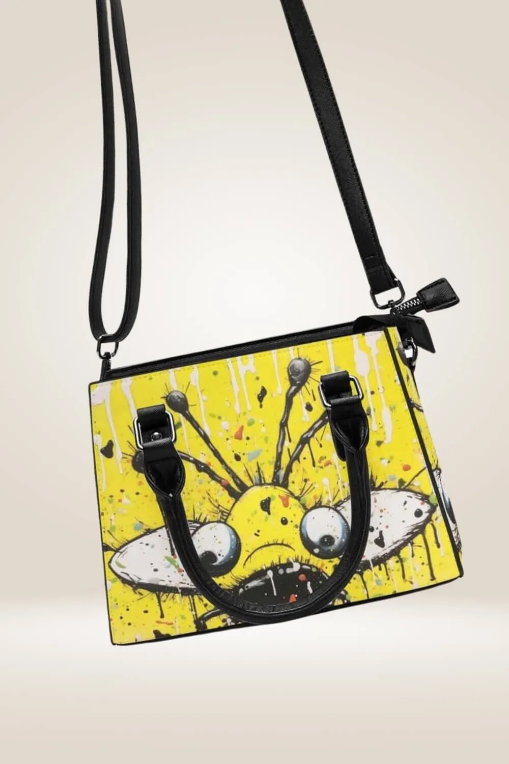 Cartoon Bug Yellow Satchel Bag