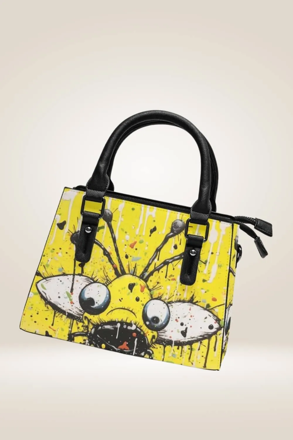 Cartoon Bug Yellow Satchel Bag
