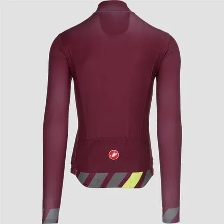 Castelli Men's Pisa Mid Limited Edition Jersey, Bordeaux/Gunmetal Gray/Chartreuse