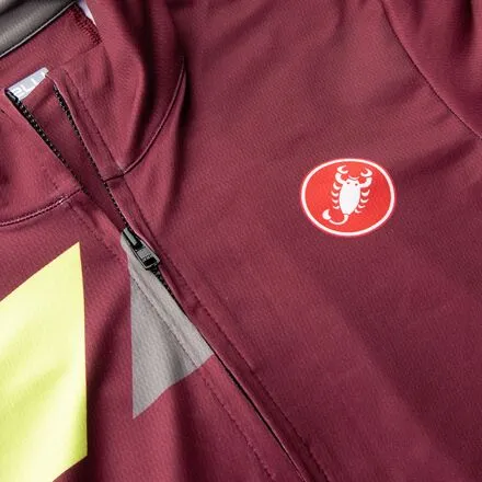 Castelli Men's Pisa Mid Limited Edition Jersey, Bordeaux/Gunmetal Gray/Chartreuse