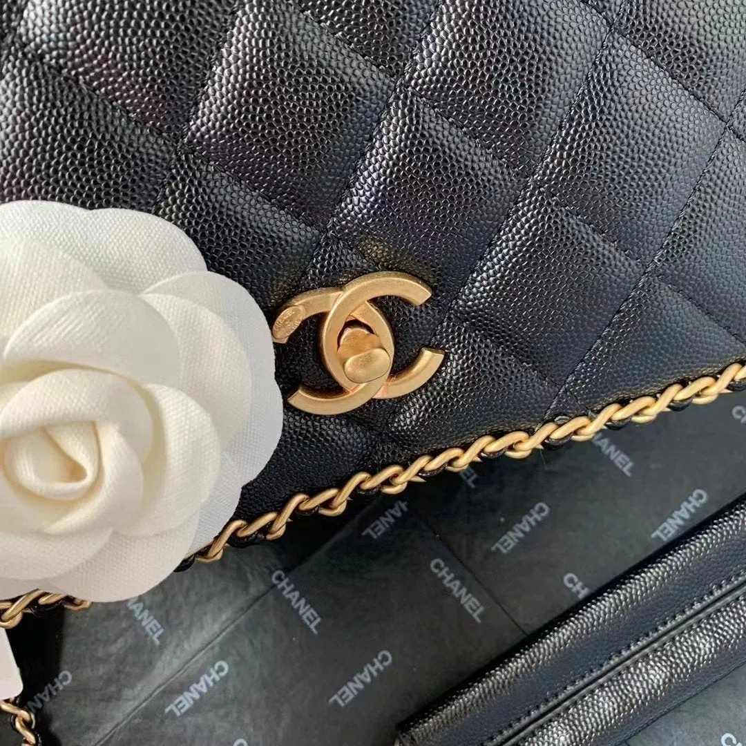 CHLFlapbag With Chain Black For Women, Women&#8217;s Bags 8.3in/21cm
