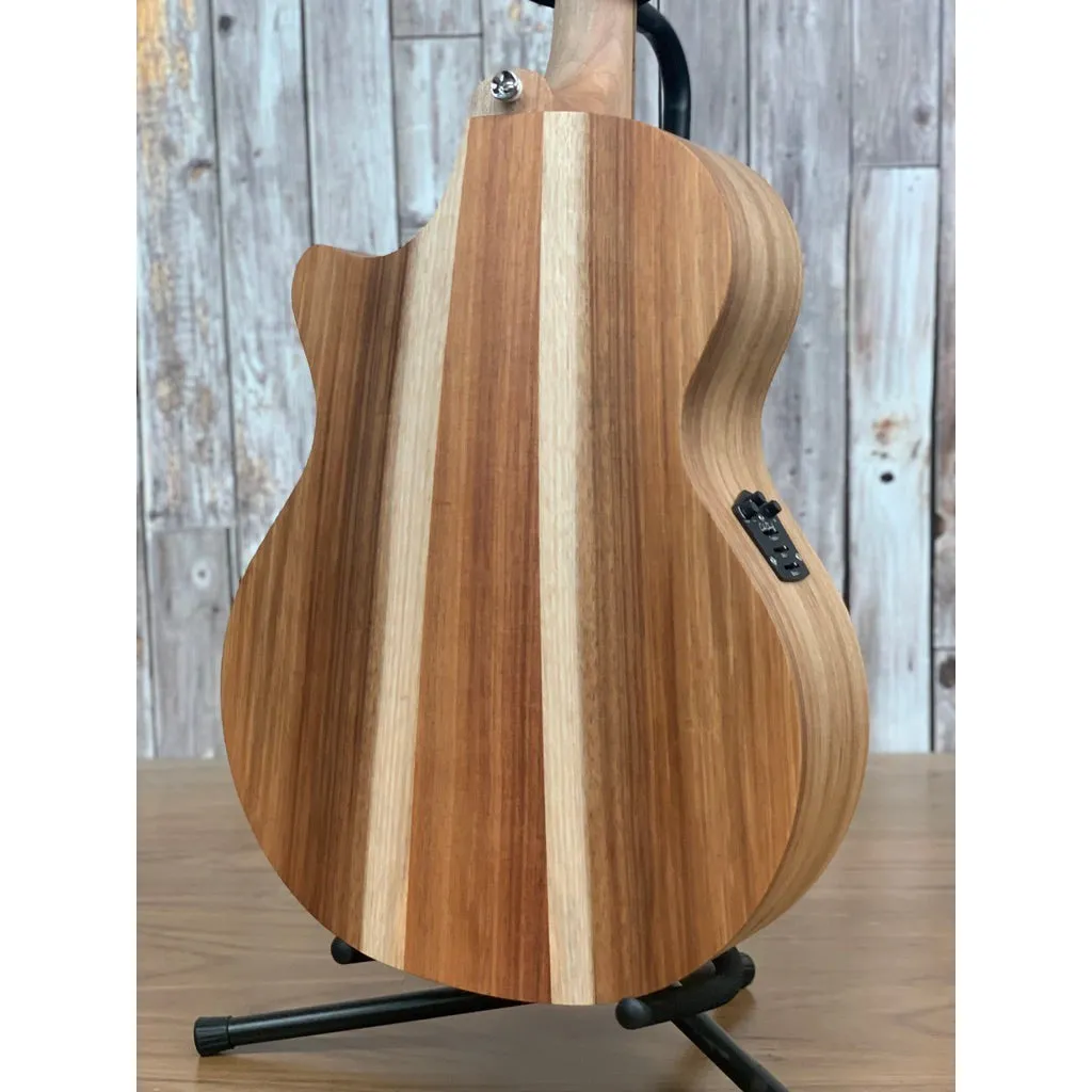 Cole Clark AN 1 Series Angel Grand Auditorium Bunya Face Australian Blackwood Back & Sides, Cutaway Acoustic/Electric Guitar (CCAN1EC-BB)