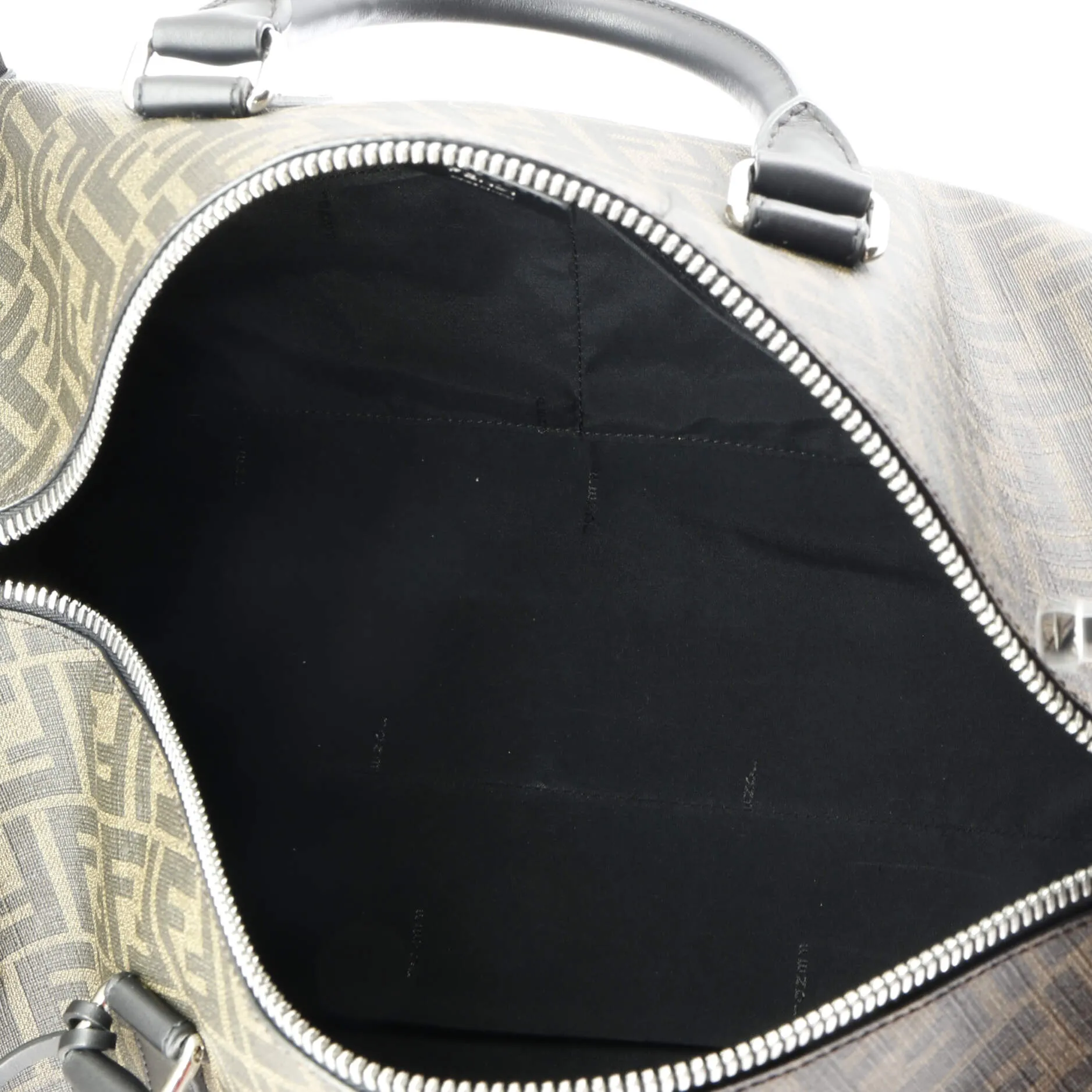 Convertible Duffle Bag Zucca Coated Canvas with Leather