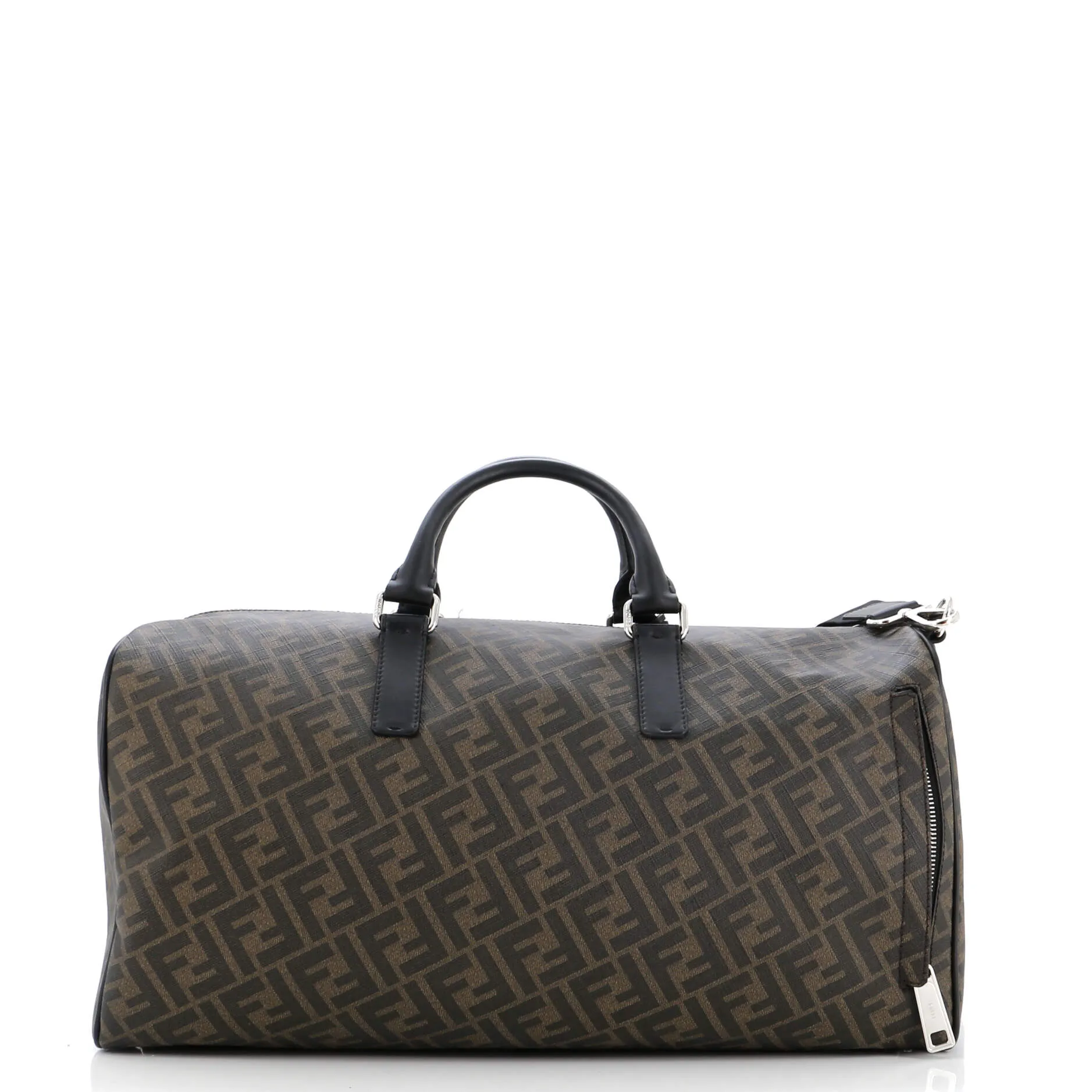 Convertible Duffle Bag Zucca Coated Canvas with Leather