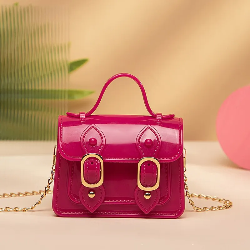 Darianrojas Fashion Mini Handbags PVC Crossbody Bags For Little Girls Birthday Gift Baby Children Shoulder Bags Tote Bags Small Phone Purse