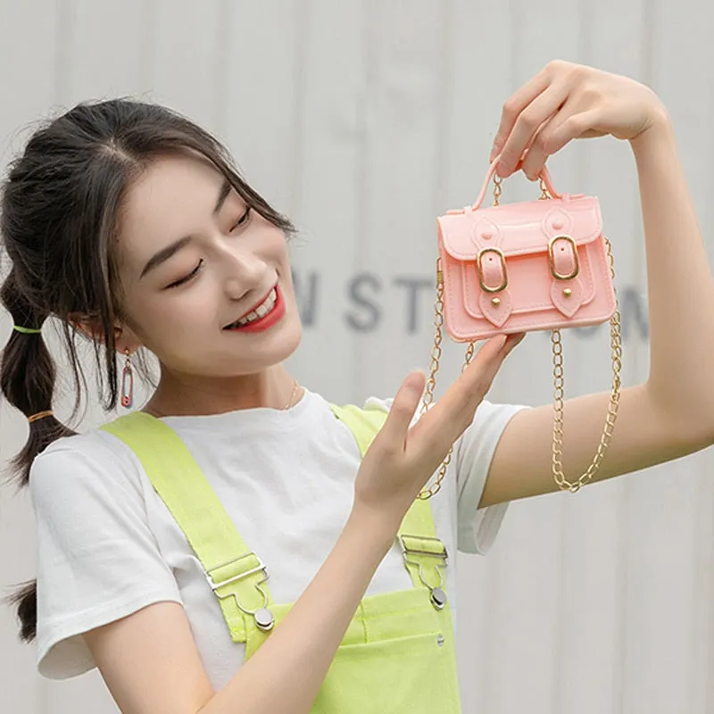 Darianrojas Fashion Mini Handbags PVC Crossbody Bags For Little Girls Birthday Gift Baby Children Shoulder Bags Tote Bags Small Phone Purse