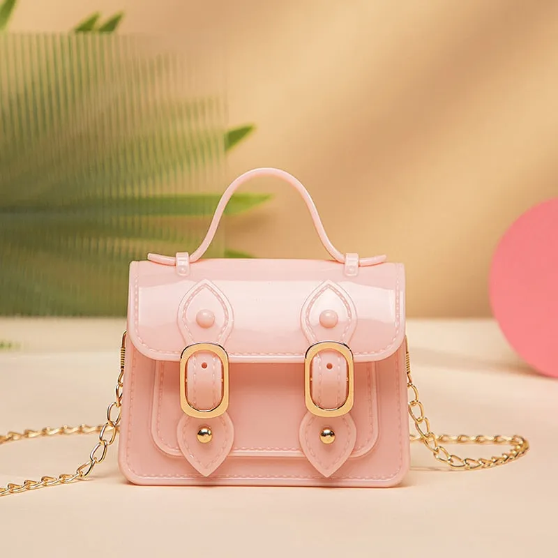 Darianrojas Fashion Mini Handbags PVC Crossbody Bags For Little Girls Birthday Gift Baby Children Shoulder Bags Tote Bags Small Phone Purse