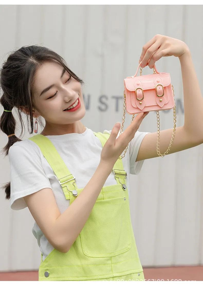 Darianrojas Fashion Mini Handbags PVC Crossbody Bags For Little Girls Birthday Gift Baby Children Shoulder Bags Tote Bags Small Phone Purse