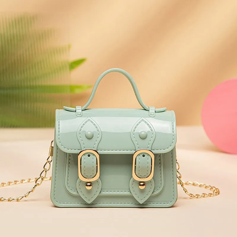 Darianrojas Fashion Mini Handbags PVC Crossbody Bags For Little Girls Birthday Gift Baby Children Shoulder Bags Tote Bags Small Phone Purse