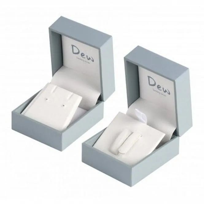 Dew Silver Curved Pave Thread Through Cubic Zirconia Earrings 5399CZ018