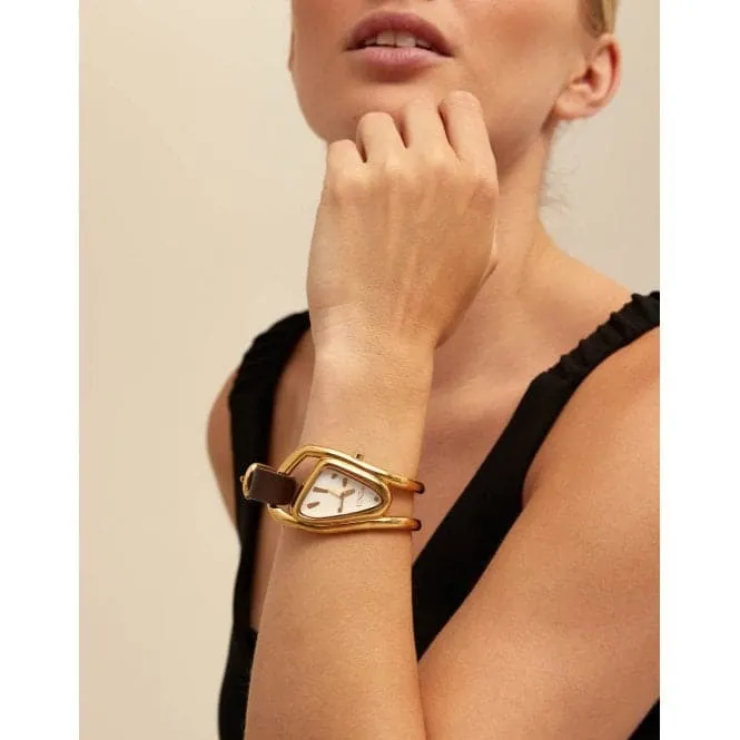 Din Don Golden Metal Watch