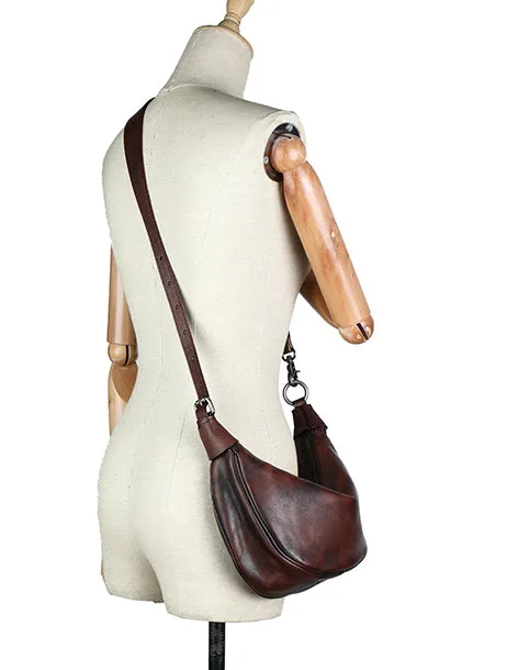 Elegant Womens Designer Chest Bag Black Leather Shoulder Bag
