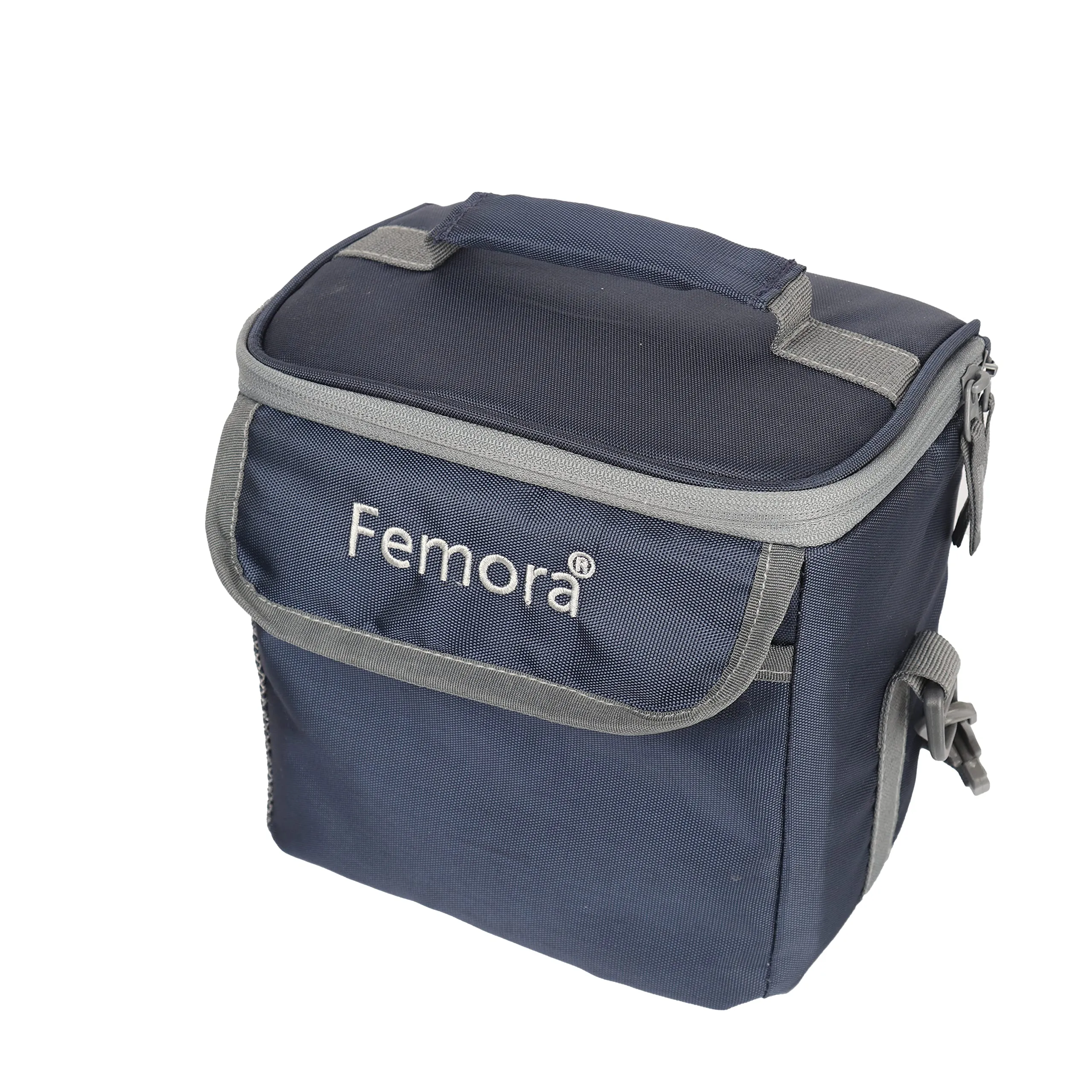 Femora Borosilicate Glass Microwave Safe Container Multipurpose Lunch Box for Office, Blue, Round 380 ml (2 Container)