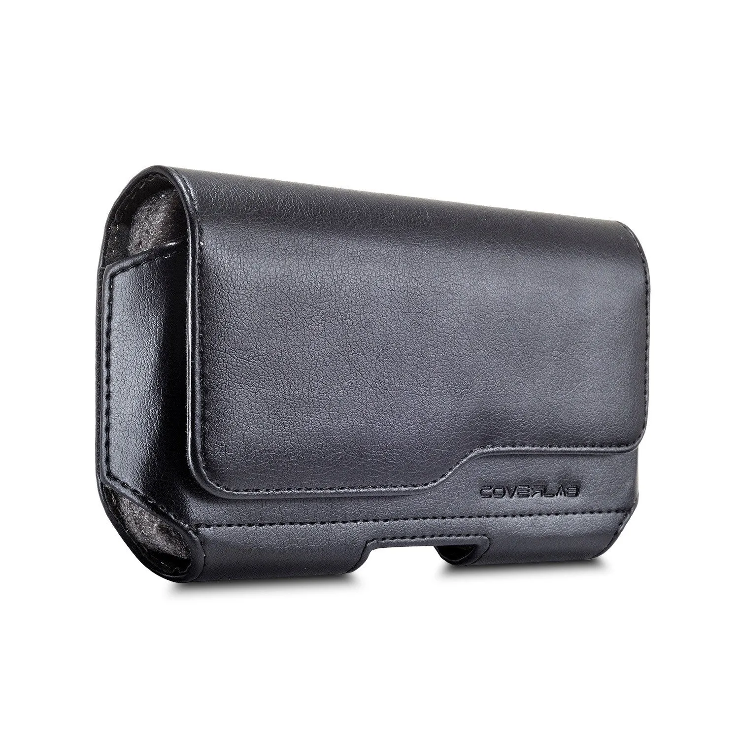 For iPhone 6 / 6s Belt Clip Case, Premium Leather Belt Clip Pouch Holster Case For Apple iPhone 6 / 6s (Fits with otterbox case / Lifeproof Waterproof Case / Battery Case On) - Extra Large - Black