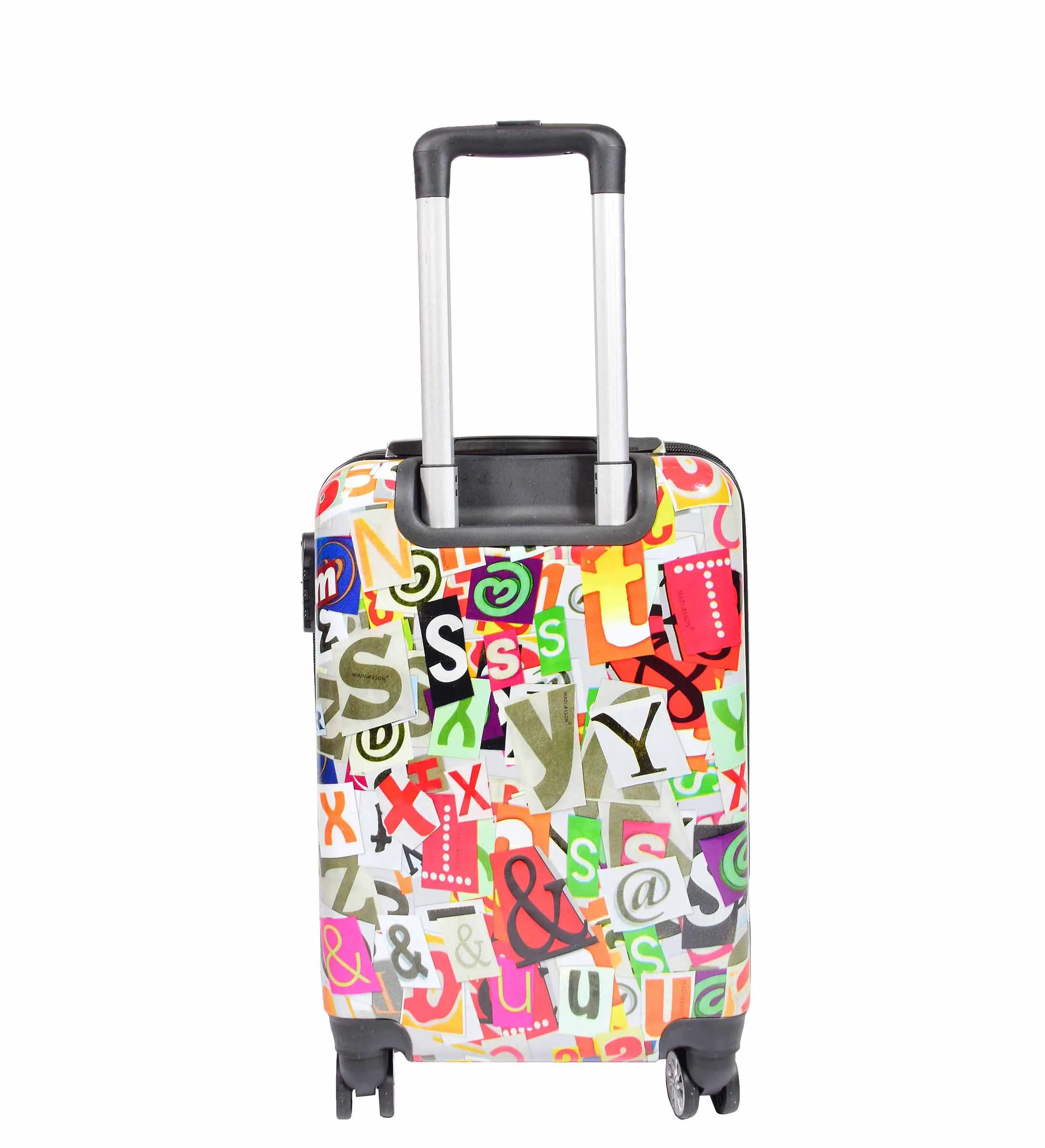 Four Wheels Hard Shell Alphabets Print Luggage Burgos