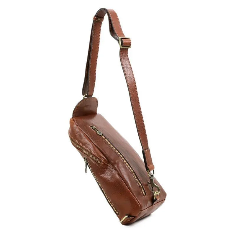 Full Grain Italian Leather Chest Bag - Murphy