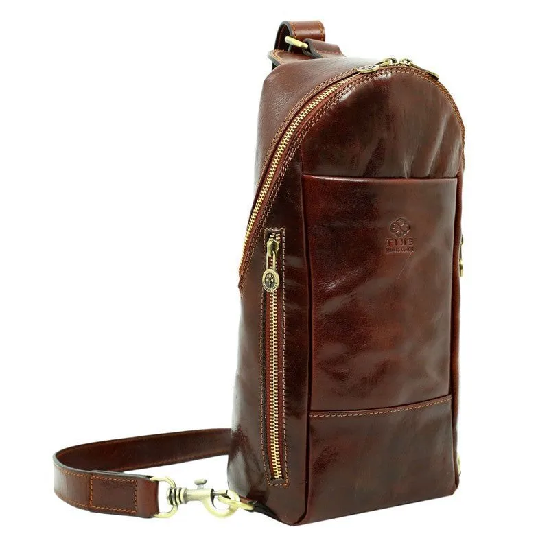 Full Grain Italian Leather Chest Bag - Murphy