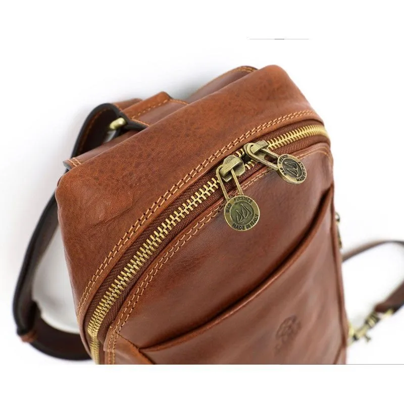 Full Grain Italian Leather Chest Bag - Murphy