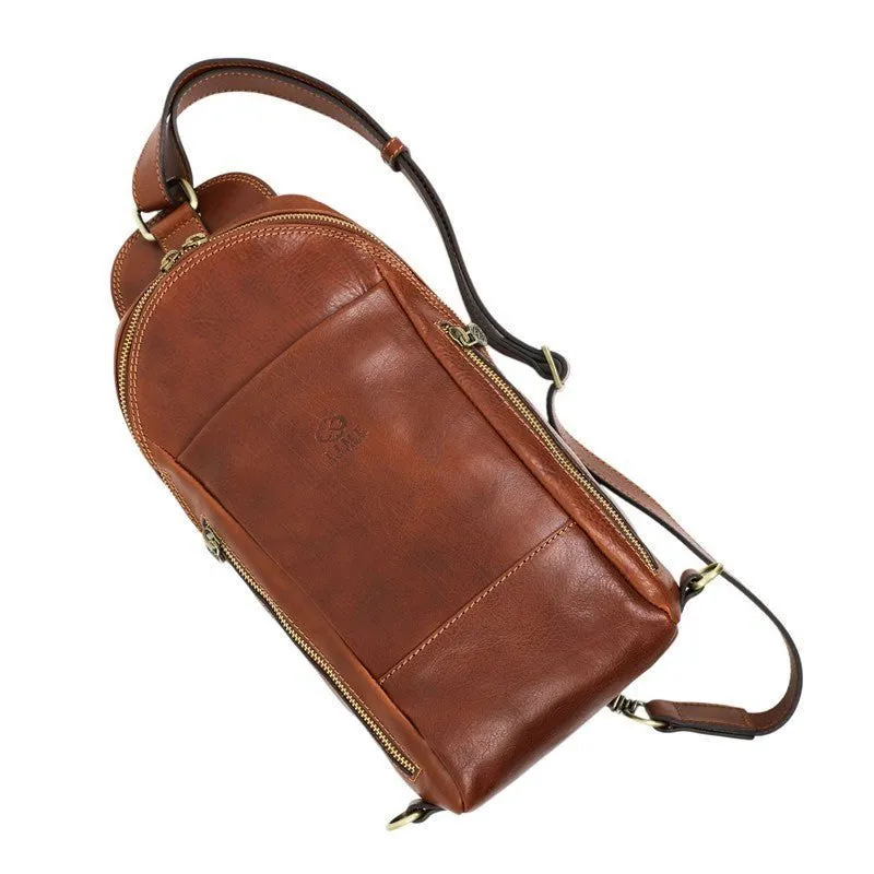 Full Grain Italian Leather Chest Bag - Murphy