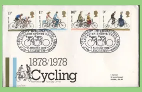 G.B. 1978 Cycling set on Post Office First Day Cover, Leicester