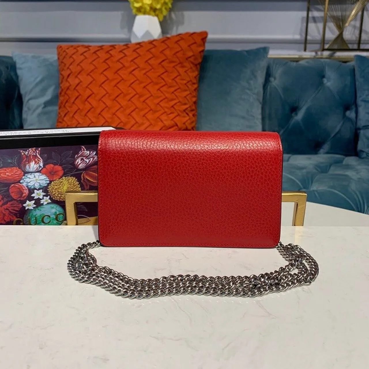 gg Dionysus Super Mini Bag Emerald Hibiscus Red Metal-Free Tanned For Women 6.5in/16.5cm gg 476432 CAOGX 8990