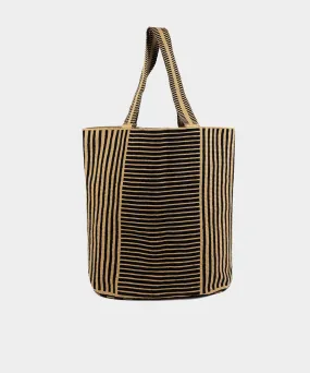 Guanábana Handmade Liam Bag in Black & White Stripe
