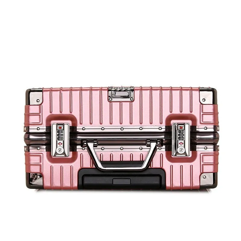 Horizontal Square Aluminium Frame Suitcase