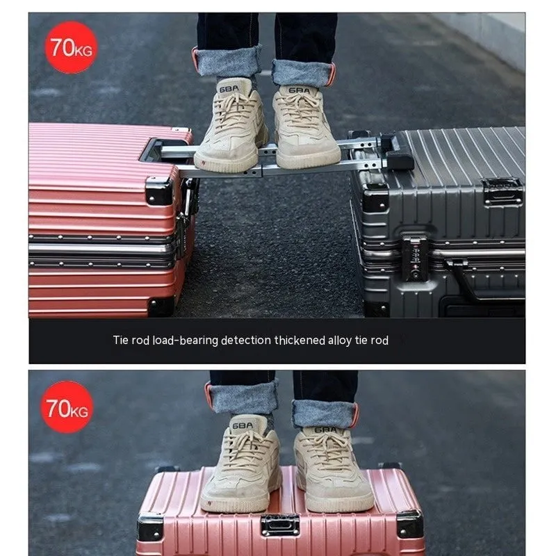 Horizontal Square Aluminium Frame Suitcase