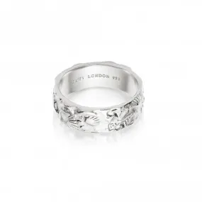 Isla Fossil Band Sterling Silver Ring SSR02_SLV