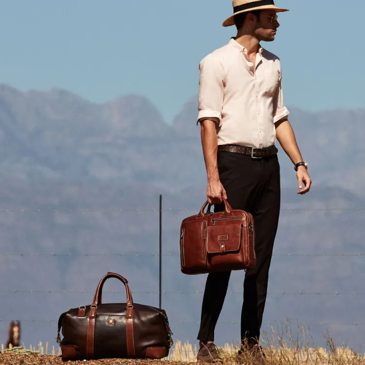 Jekyll & Hide Medium Laptop Briefcase - Mocha