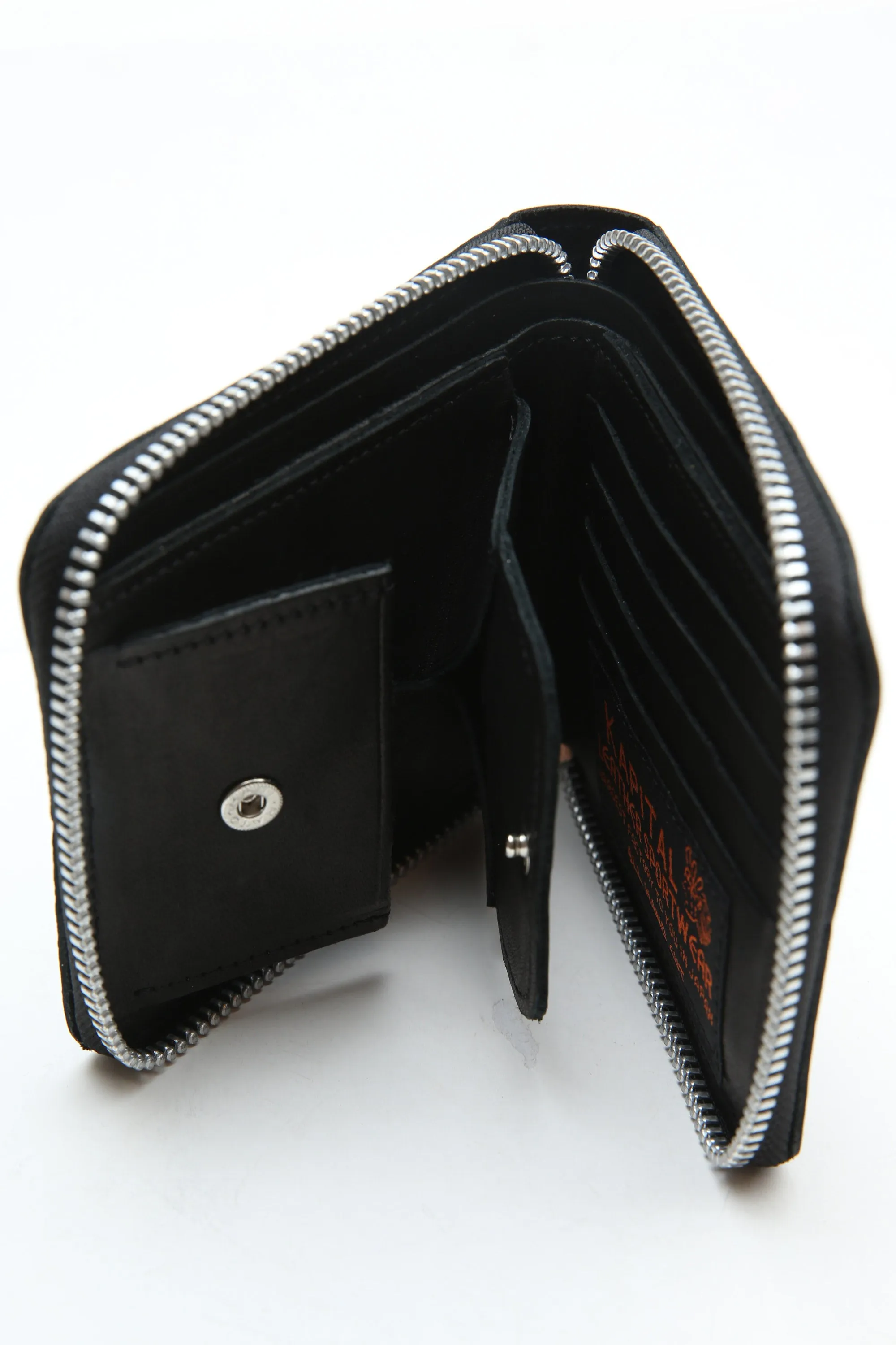 Kapital Thumb-Up Bone Hand Zip Wallet - Black