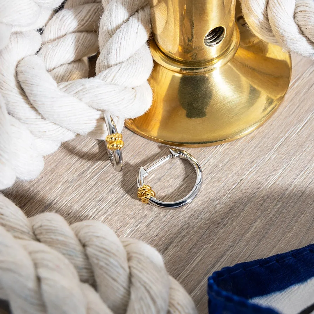 Kit Heath Marina Rope Bar Golden Hinged Hoops 61090GRP