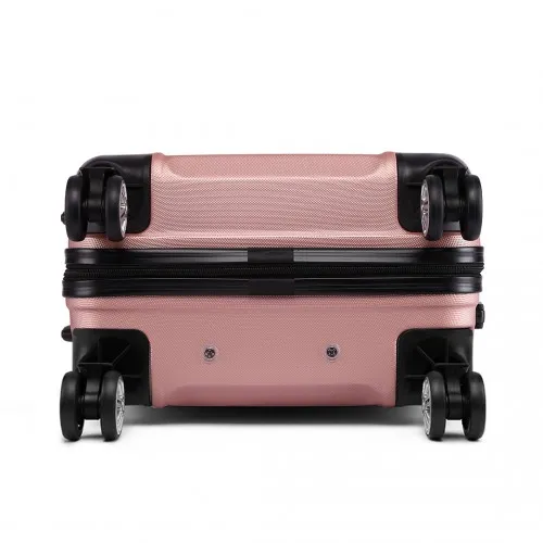 Kono ABS Sculpted Horizontal Design 28" Suitcase - Nude | Durable & Stylish Luggage