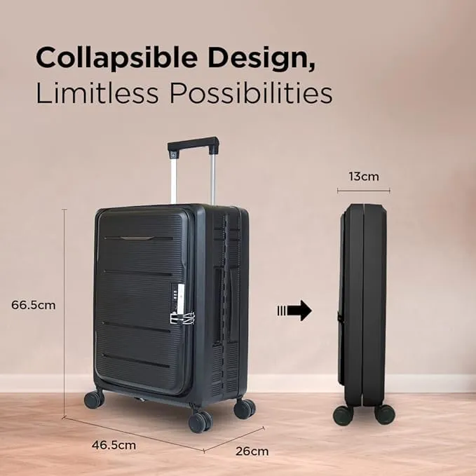 Kuber Industries Luggage Bag | Trolley Bags for Travel | Collapsible Luggage Bag | Travelling Bag | Trolley Bags for Suitcase | Lightweight Luggage Bag | 24 Inch | Pack of 3 | Light Mint