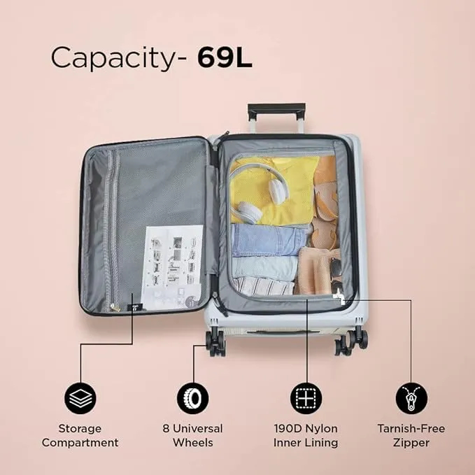 Kuber Industries Luggage Bag | Trolley Bags for Travel | Collapsible Luggage Bag | Travelling Bag | Trolley Bags for Suitcase | Lightweight Luggage Bag | 24 Inch | Pack of 3 | Light Mint