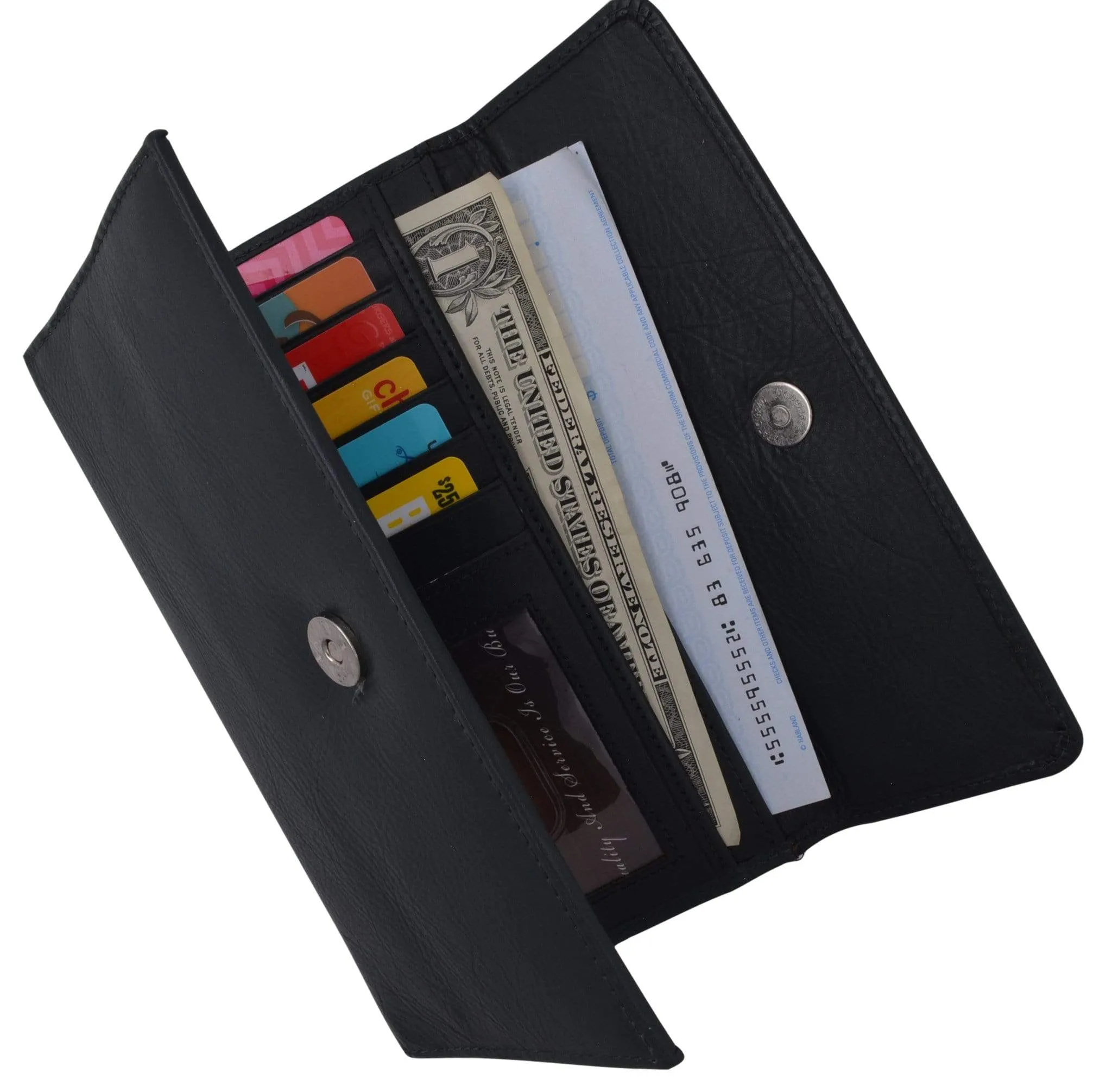 Ladies RFID Blocking Genuine Leather Long Clutch Credit Card ID Wallet