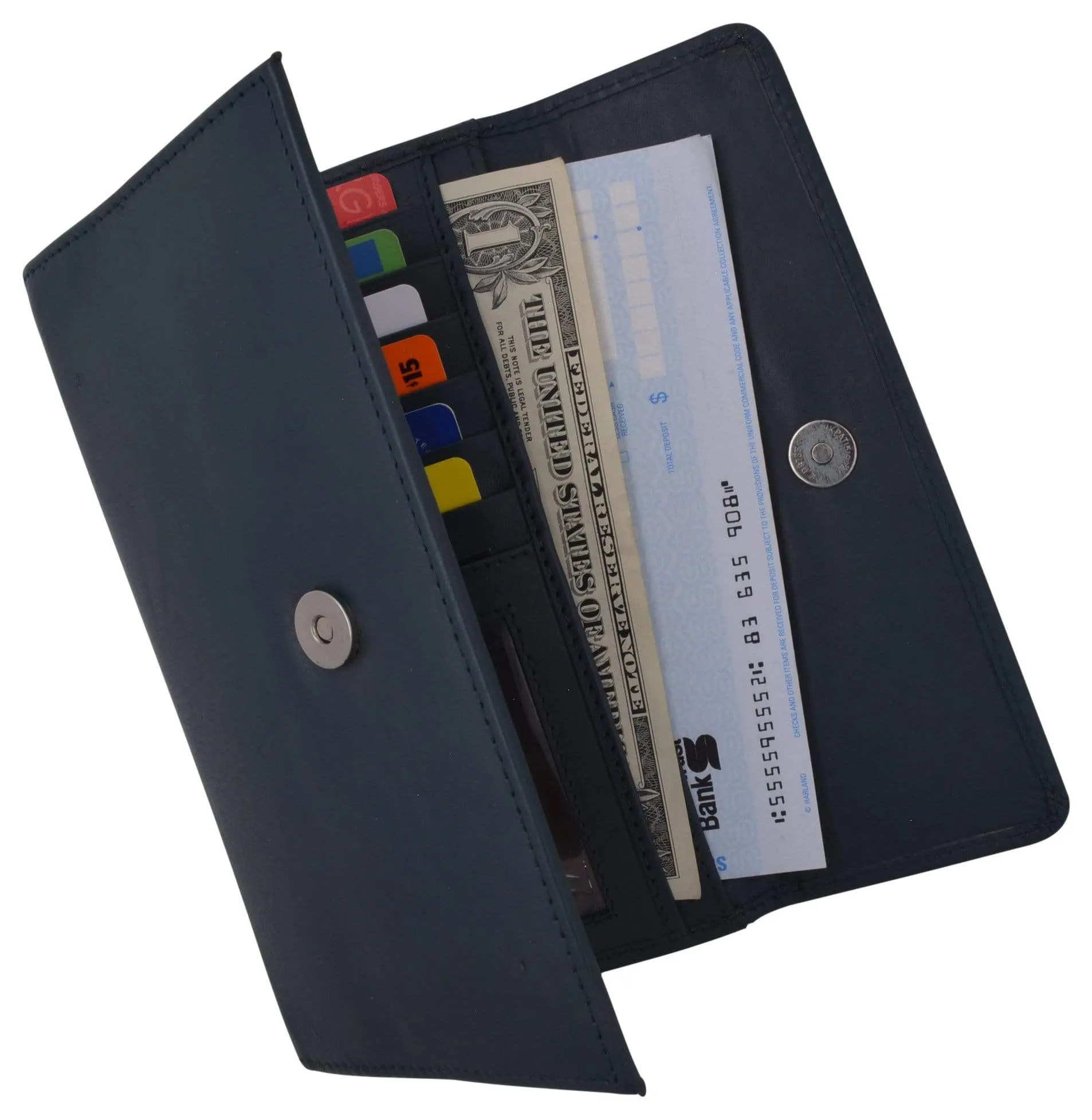 Ladies RFID Blocking Genuine Leather Long Clutch Credit Card ID Wallet