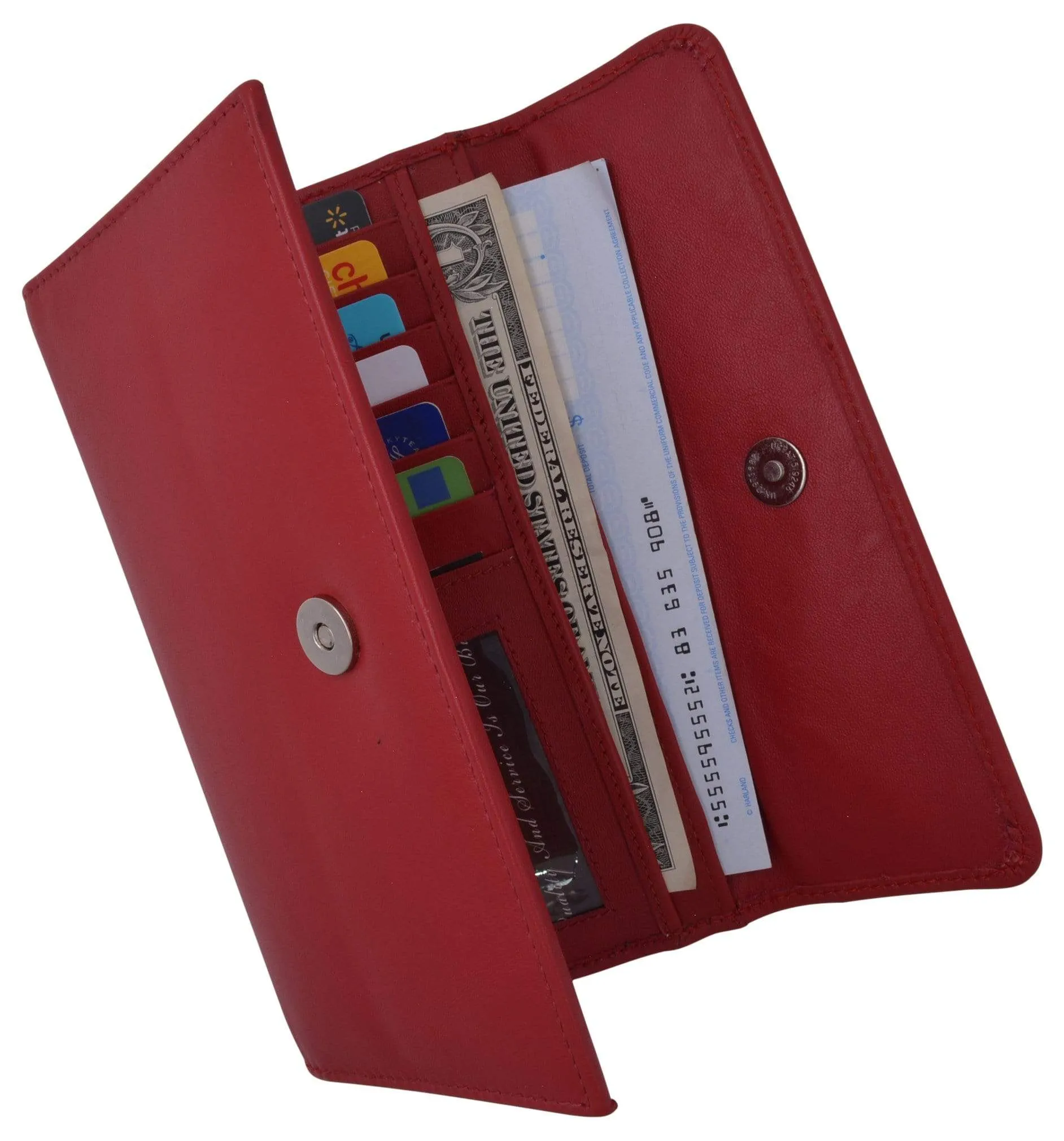 Ladies RFID Blocking Genuine Leather Long Clutch Credit Card ID Wallet
