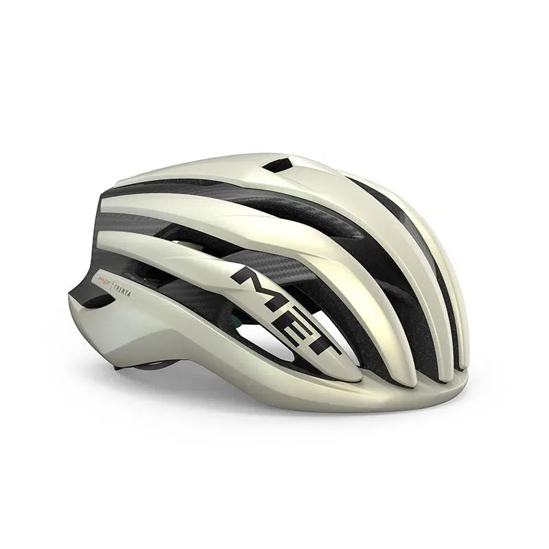 MET Trenta 3K Carbon MIPS Cycling Helmet - Vanilla/Gold